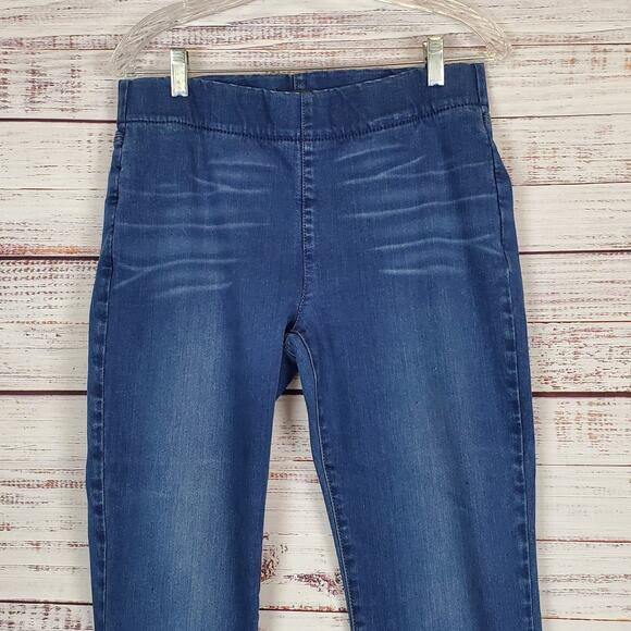 NYDJ Alina Pull on Ankle Jeans Stretch Straight Lift Tuck Comfy Pants Size 12 - Picture 4 of 13